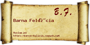 Barna Felícia névjegykártya