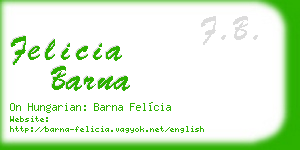 felicia barna business card
