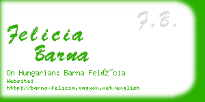 felicia barna business card